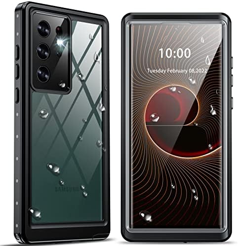 Goldju עבור Samsung Galaxy S22 Ultra Case, מארז אטום למים עם [מגן מסך מובנה], [12ft צבאי מלא גוף מלא גוף] [אטום